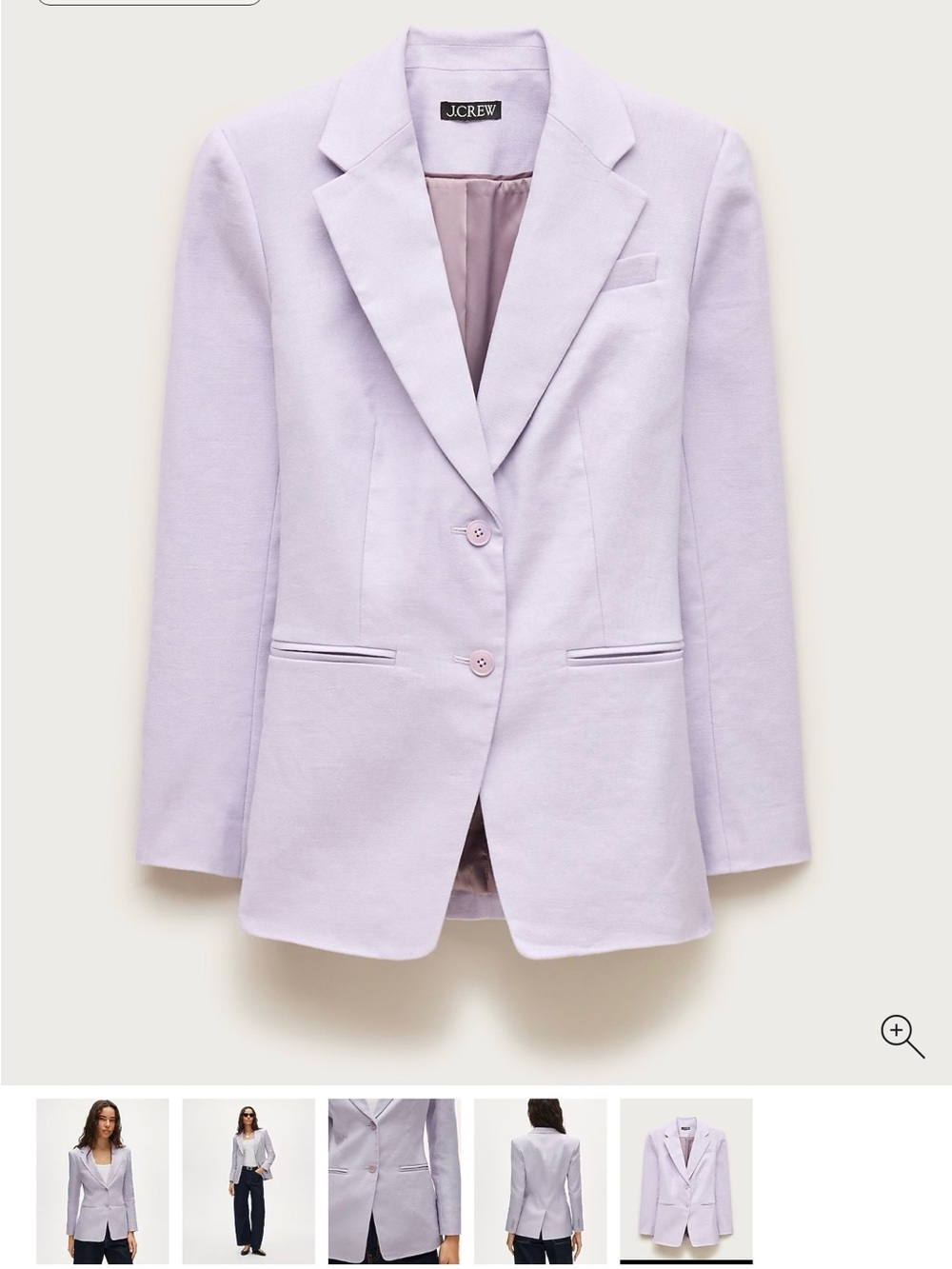 J. Crew Margeaux Blazer in Stretch Linen Blend  in Lavendar Blush NWT